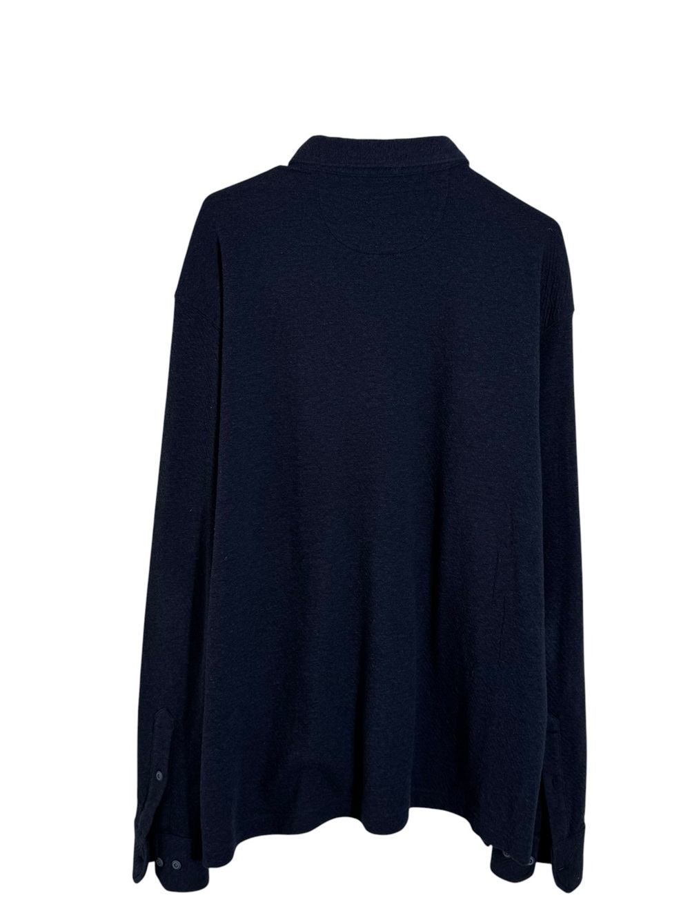 Johnnie-O Alwin Long Sleeve Polo XL Navy Textured Cotton Blend - Picture 4 of 13